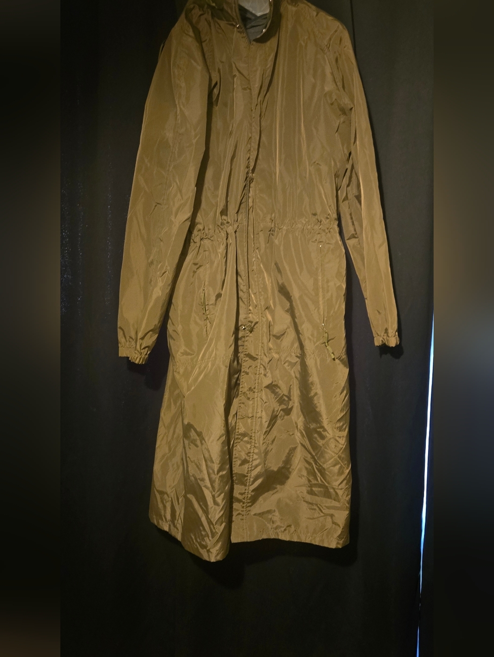 Woolrich Olive Green Long Trench Coat